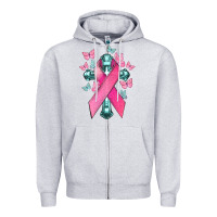 Heather Grey Cancer Cross Cancer Awareness Zipper Hoodie - HowdyJamesFarm