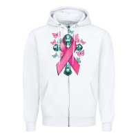 White Cancer Cross Cancer Awareness Zipper Hoodie - HowdyJamesFarm