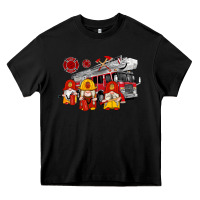Black fire truck gnomes Heavy Core Tee - Artiststas