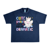 Navy cute smart and a little bit dramatic Urban Heavy Tee - MaliasSmallBusiness