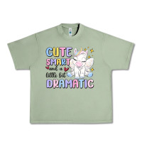 Oil Green cute smart and a little bit dramatic Urban Heavy Tee - MaliasSmallBusiness