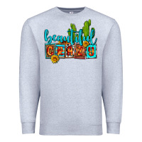 Heather Grey beautiful crazy olivia Premium Sweatshirt - OliviaCreatesArt