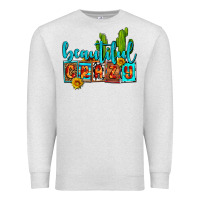 Oatmeal Heather beautiful crazy olivia Premium Sweatshirt - OliviaCreatesArt