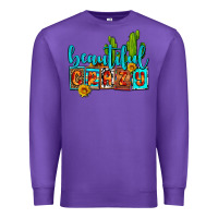 Purple beautiful crazy olivia Premium Sweatshirt - OliviaCreatesArt
