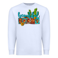 White beautiful crazy olivia Premium Sweatshirt - OliviaCreatesArt