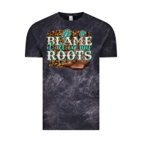 Cloud Black blame it all on my roots Vintage Tee - NancyCooperArtShop