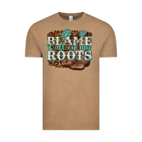 Vintage Coffee blame it all on my roots Vintage Tee - NancyCooperArtShop