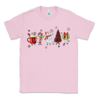 Bubblegum Pink Cartoon Christmas Characters Classic Tee - MaliasSmallBusiness