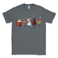 Charcoal Heather Cartoon Christmas Characters Classic Tee - MaliasSmallBusiness