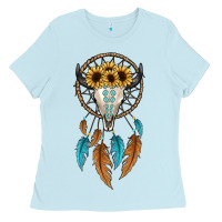 Dreamer Catcher Bull Skull Ladies Tee | Teevron
