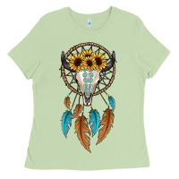 Matcha dreamer catcher bull skull Ladies Tee - JahusDesignShop