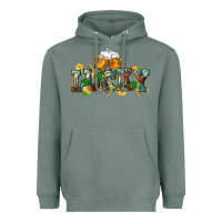 Sage Lucky beers St. Patrick's Day Heavyweight Hoodie - CowGirlArtShop