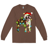 Chestnut christmas chocolate boston terrier Long Sleeve Tee - LillyAllenDesigns