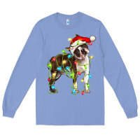 Colony Blue christmas chocolate boston terrier Long Sleeve Tee - LillyAllenDesigns
