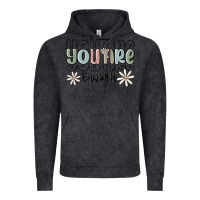 Vintage Black you are enough Vintage Hoodie - MaliasSmallBusiness