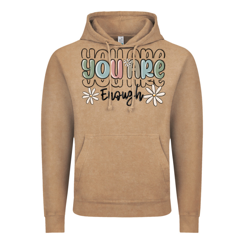 You Are Enough Vintage Hoodie by MaliasSmallBusiness | Teevron