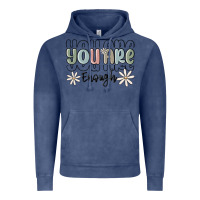 Vintage Denim you are enough Vintage Hoodie - MaliasSmallBusiness