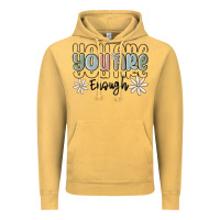 Vintage Mustard you are enough Vintage Hoodie - MaliasSmallBusiness