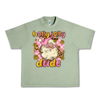 Oil Green holly jolly dude Urban Heavy Tee - MaliasSmallBusiness
