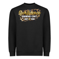 Black god fidence knowing i can't but he can Heavyweight Sweatshirt - Artiststas