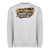 Heather Grey god fidence knowing i can't but he can Heavyweight Sweatshirt - Artiststas