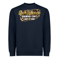 Navy god fidence knowing i can't but he can Heavyweight Sweatshirt - Artiststas