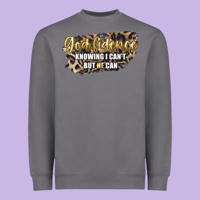 God Fidence Knowing I Can't But He Can Heavyweight Sweatshirt Designed By Artiststas