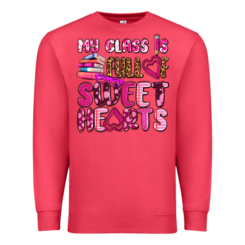 My Class Is Full Of Sweet Hearts Olivia Premium Sweatshirt by OliviaCreatesArt | Teevron