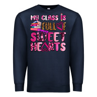 Navy my class is full of sweet hearts olivia Premium Sweatshirt - OliviaCreatesArt