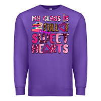Purple my class is full of sweet hearts olivia Premium Sweatshirt - OliviaCreatesArt