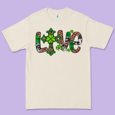 Western St. Patrick's Day Love Cross Premium Tee Designed By Artiststas