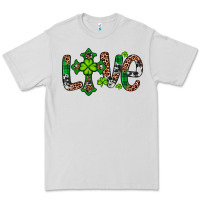 Dove Grey Western St. Patrick's Day Love Cross Premium Tee - Artiststas
