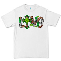White Western St. Patrick's Day Love Cross Premium Tee - Artiststas