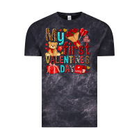 Cloud Black my first valentines day Vintage Tee - NancyCooperArtShop