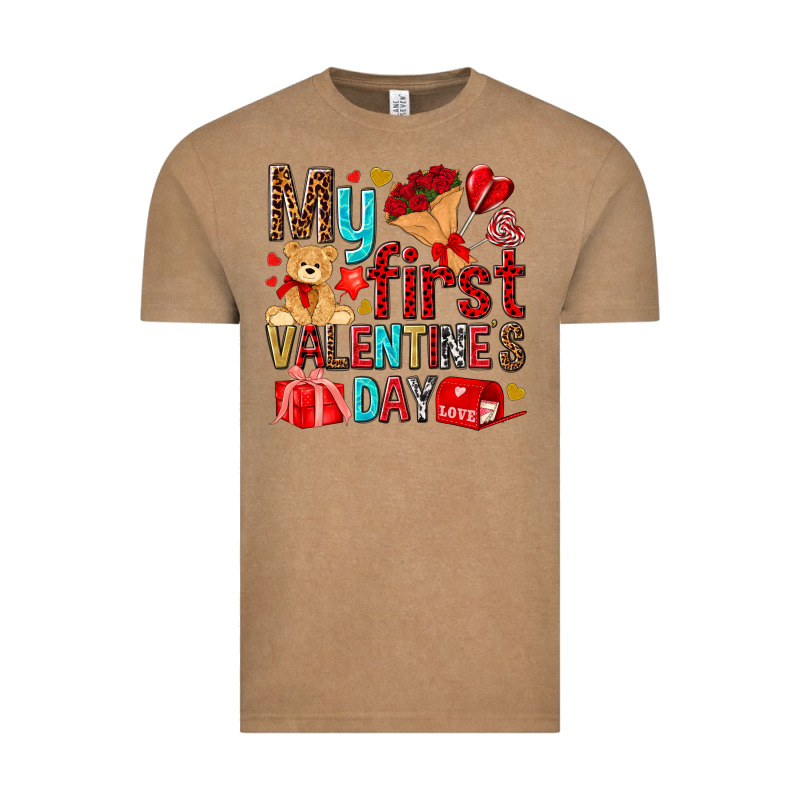 My First Valentines Day Vintage Tee by NancyCooperArtShop | Teevron