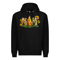 Black Mom gnome sunflower Premium Hoodie - CowGirlArtShop