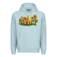 Blue Mist Mom gnome sunflower Premium Hoodie - CowGirlArtShop