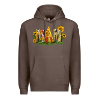 Coffee Mom gnome sunflower Premium Hoodie - CowGirlArtShop