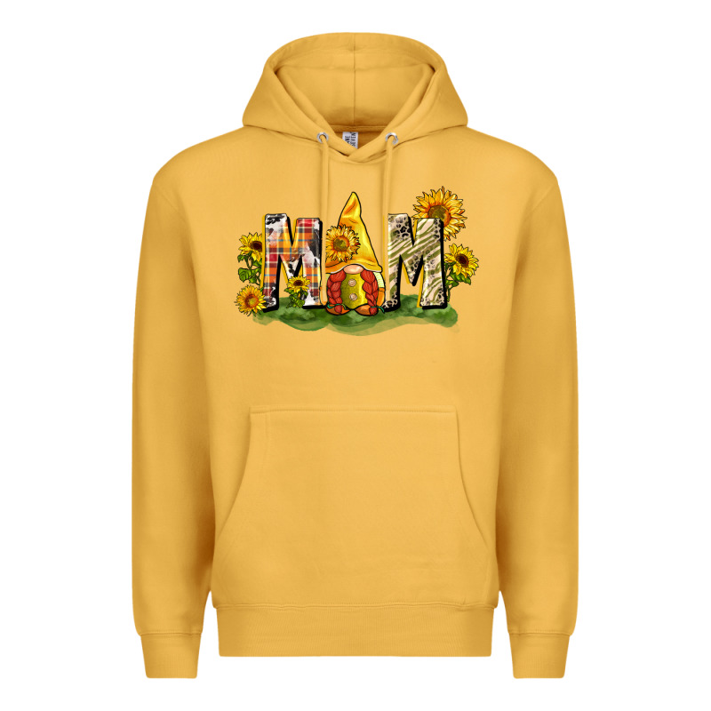Mom Gnome Sunflower Premium Hoodie by CowGirlArtShop | Teevron