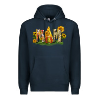 Navy Mom gnome sunflower Premium Hoodie - CowGirlArtShop