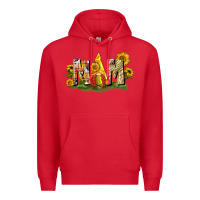 Red Mom gnome sunflower Premium Hoodie - CowGirlArtShop