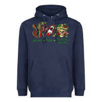 Navy Peace love dia de los muertos Mexico Heavyweight Hoodie - HowdyJamesFarm