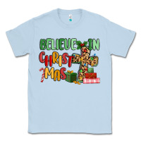 Dusty Blue believe in christmas Classic Tee - MaliasSmallBusiness
