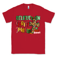 Red believe in christmas Classic Tee - MaliasSmallBusiness