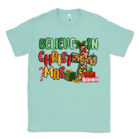 Seafoam believe in christmas Classic Tee - MaliasSmallBusiness
