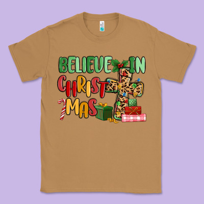 Believe In Christmas Classic Tee Designed By Maliassmallbusiness