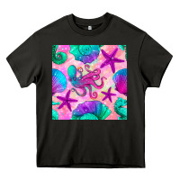 Asphalt summer beach seamless pattern Heavy Core Tee - BundleAndBundleShop