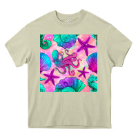 Mossy summer beach seamless pattern Heavy Core Tee - BundleAndBundleShop