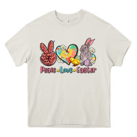 Cream peace love easter Heavy Core Tee - AdoDesignShop