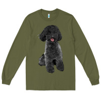 Army Green black poodles dog Long Sleeve Tee - LillyAllenDesigns